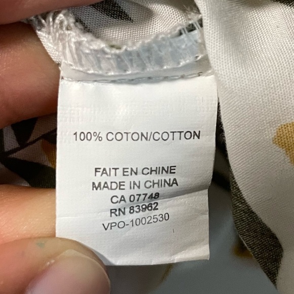 Simons Lemon Print Button-Up Cotton Shirt - 15.5 / 39 - Picture 6 of 8